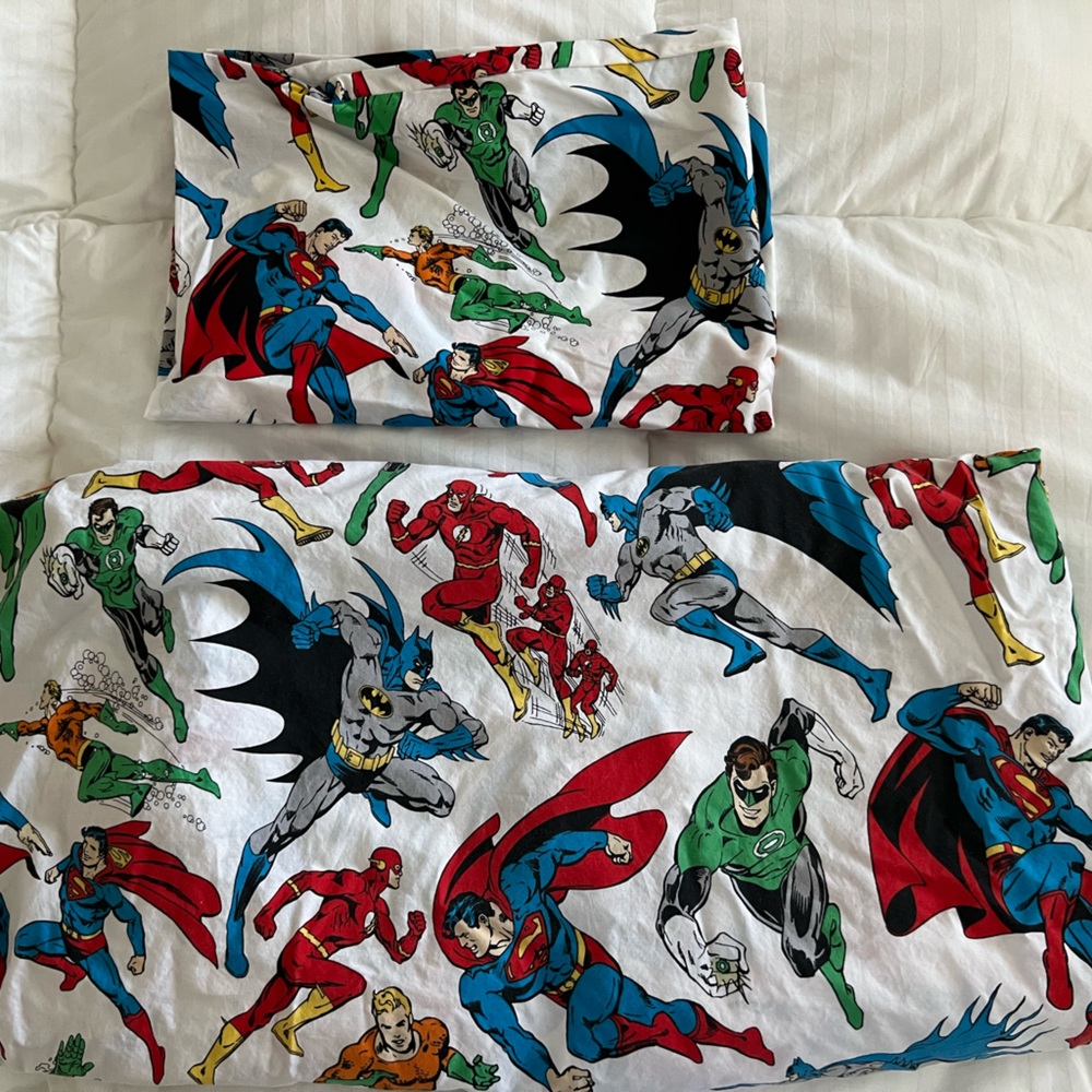 Pottery Barn DC super hero Full Sheet Set